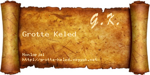 Grotte Keled névjegykártya